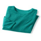 Long-Sleeve Crewneck Soft Waffle Knit Thermal Shirt image number null