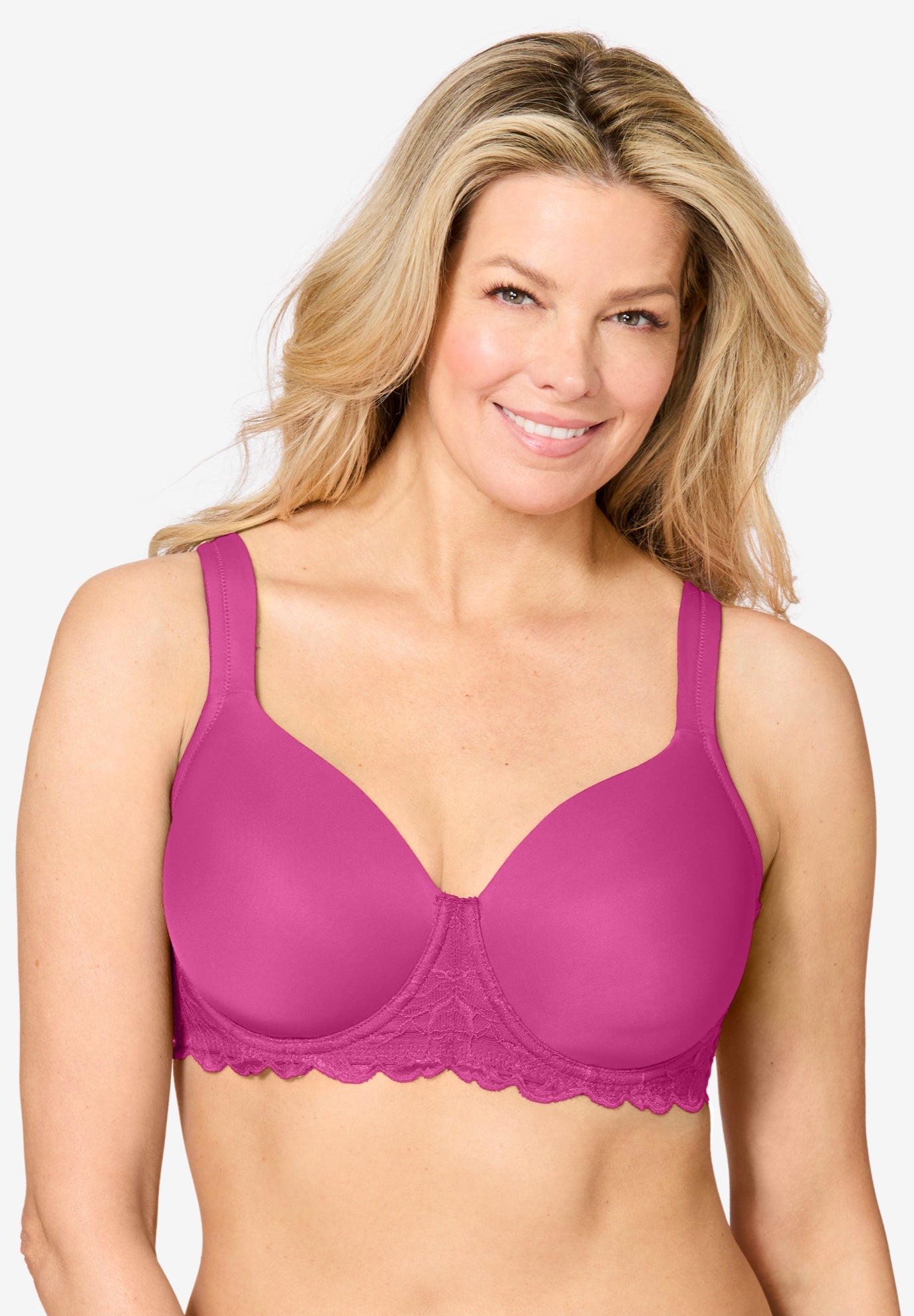 Leading Lady&reg; The Chloe Lace Band Molded Underwire T-Shirt Bra image number 0