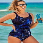 Chlorine Resistant Spliced Tank One Piece Swimsuit image number 0