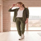 Ellos Studio French Terry Long Sleeve Zip-Front Tunic Hoodie image number 4