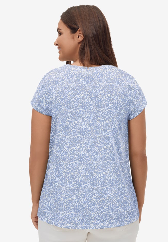 Twisted V-neck Tee image number 1