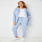 Ellos Studio French Terry Drawstring Elastic Waistband Jogger image number null