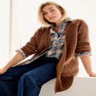 Open Front Waffle Cardigan image number null