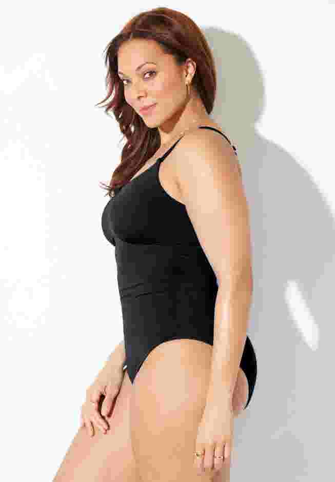 Shirred Slim Strap One Piece image number 2