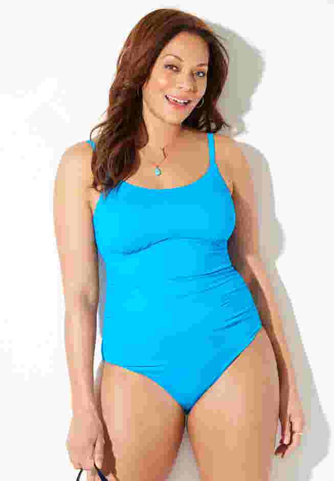 Shirred Slim Strap One Piece image number 0