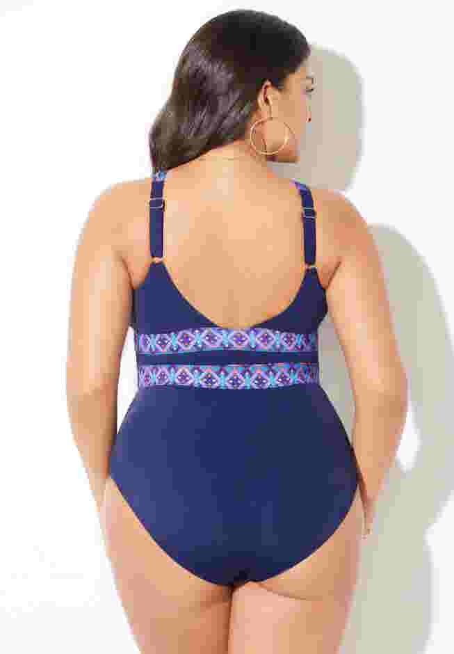 High Neck Keyhole One Piece image number 1