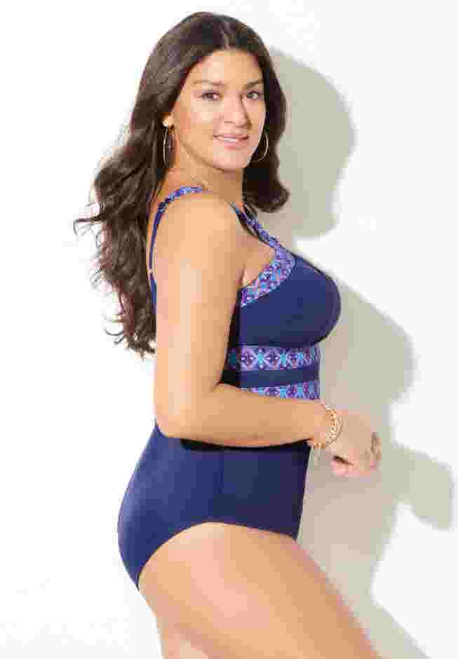 High Neck Keyhole One Piece image number 2