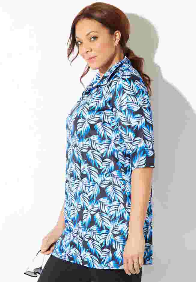 Sun Resistant Quarter Zip Swim Top image number 3