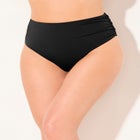 Side Shirred High Waist Swim Brief image number null