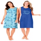 2-Pack Sleeveless Sleepshirt image number null