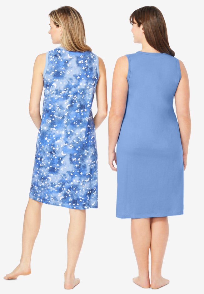 2-Pack Sleeveless Sleepshirt image number 1