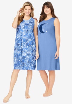 2-Pack Sleeveless Sleepshirt