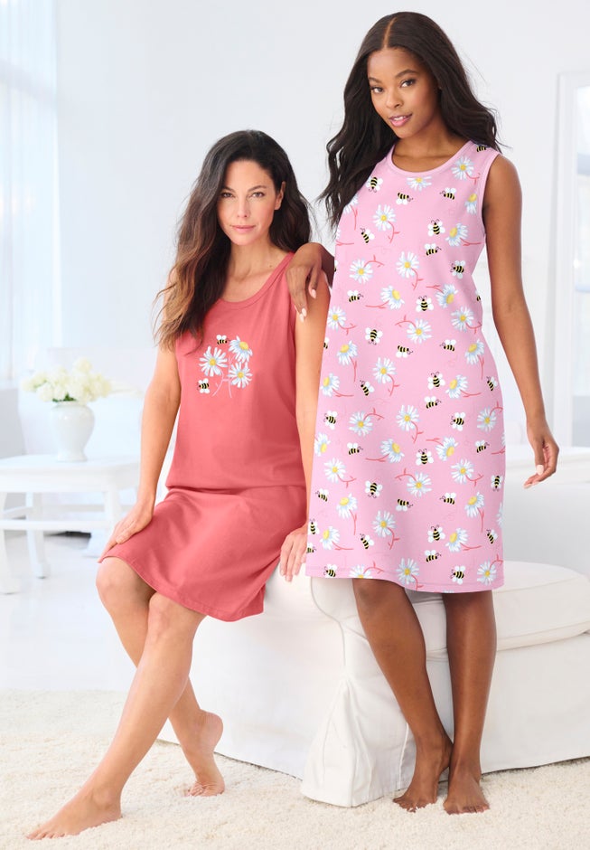 2-Pack Sleeveless Sleepshirt image number 4