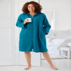 Short Hooded Sweatshirt Robe image number null