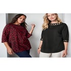 Stretch Cotton Boatneck Tunic image number null