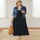 Stretch Knit Surplice Tank Maxi Dress image number null