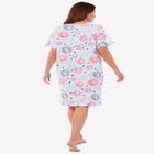 V-Neck Short Sleeve Knee-Length Cotton Sleepshirt image number null