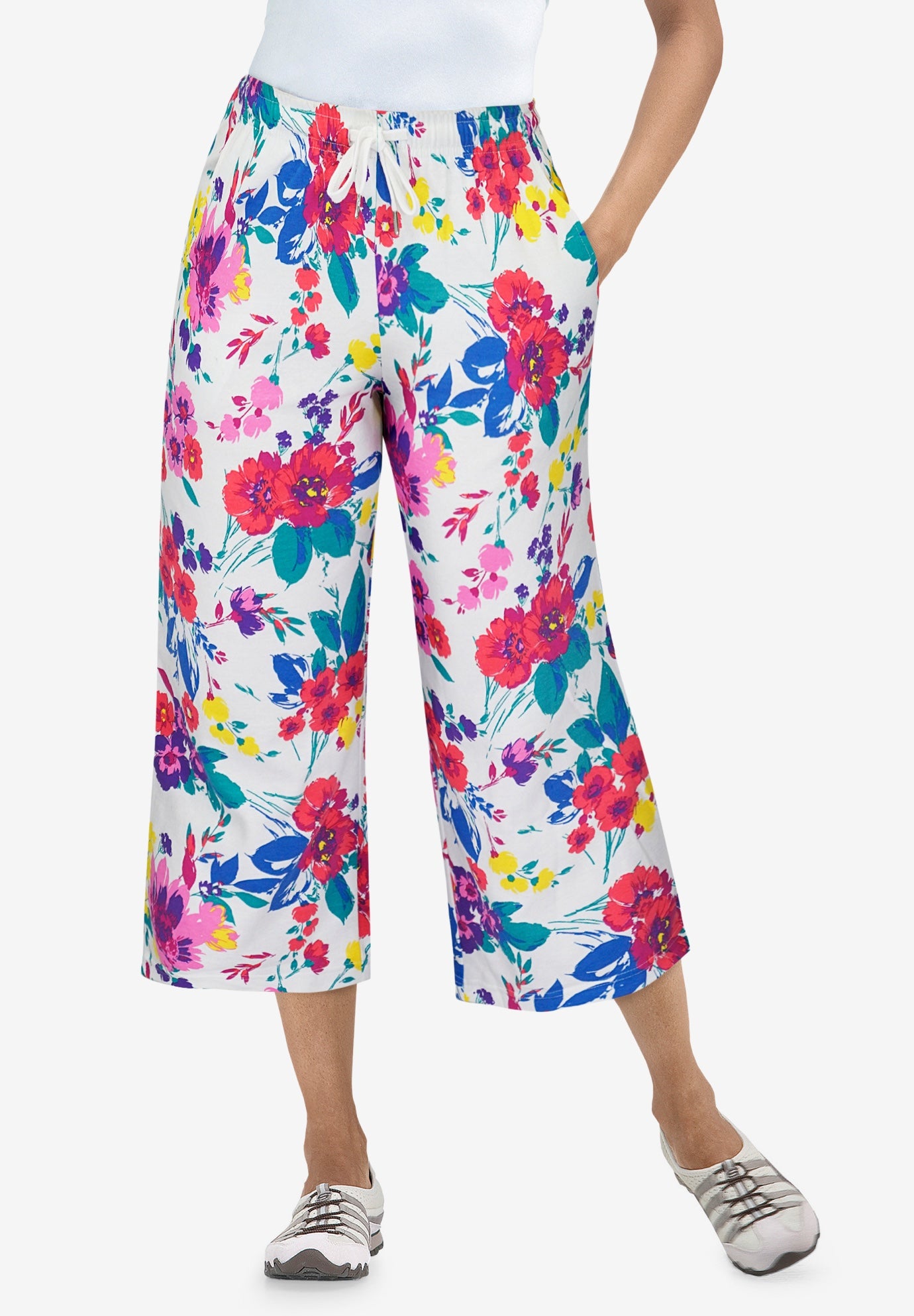 Sport-Knit Pull-On Capri Pants image number 0