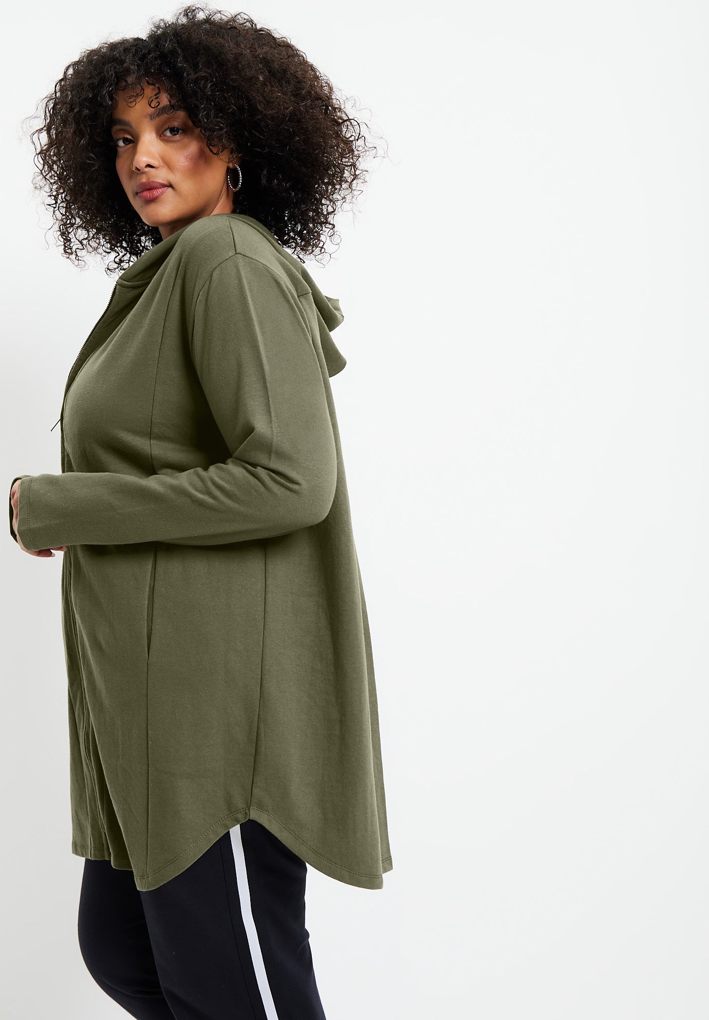 Zip-Up French Terry Hoodie image number 2