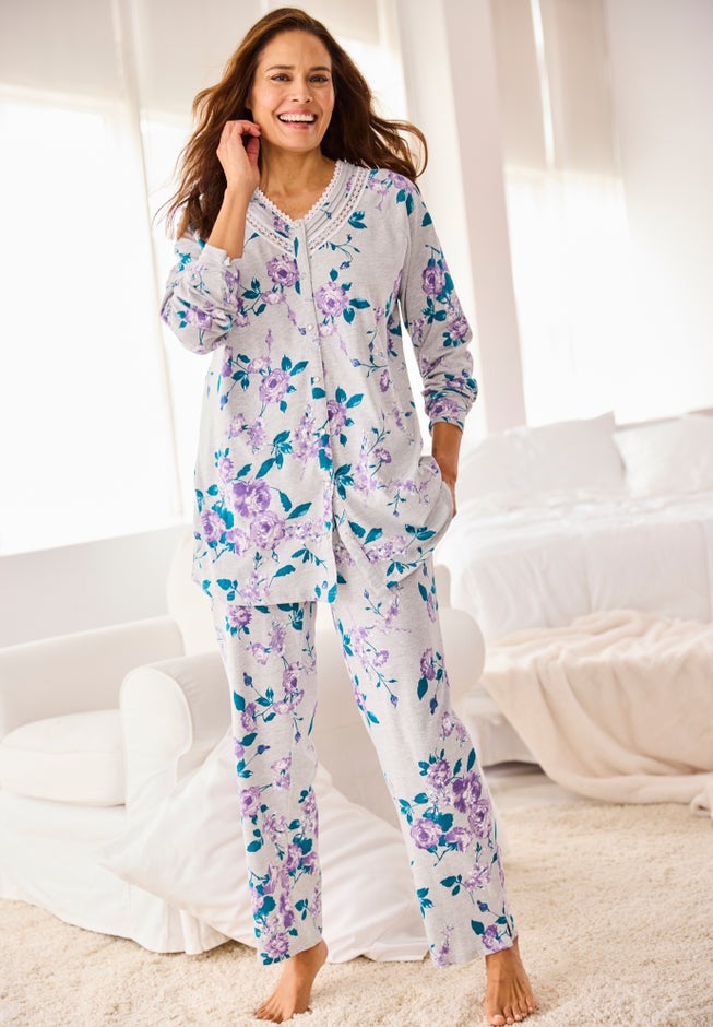Only Necessities® Snap-Front Pajama image number 3