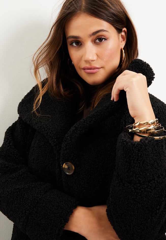 Maxi Teddy Fleece Coat image number 3