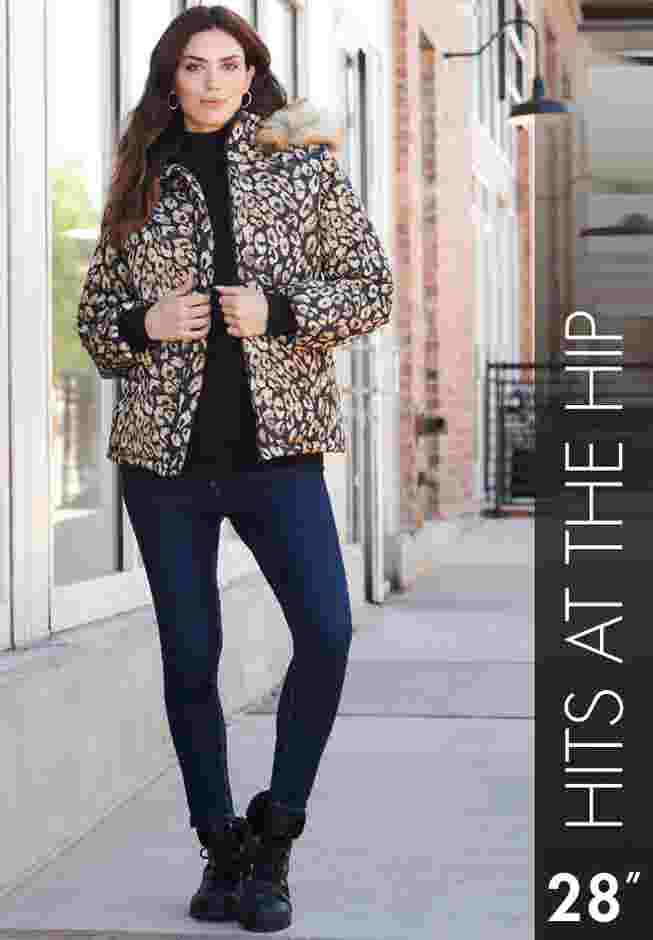 Plus Size Short Length Puffer Coat image number 3
