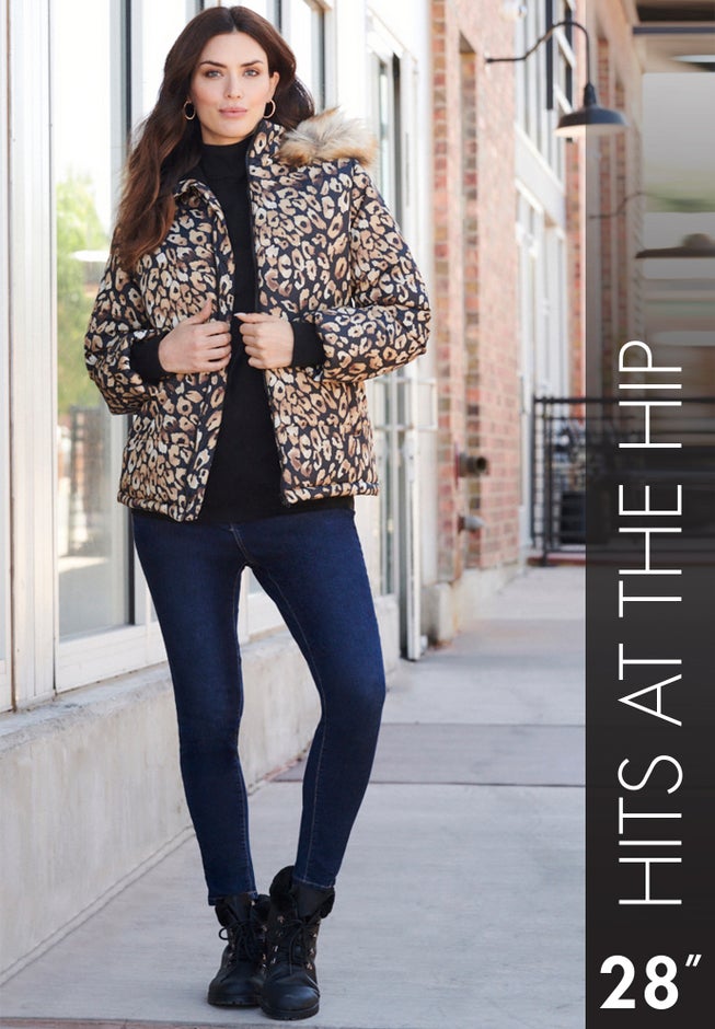 Plus Size Short Length Puffer Coat image number 3