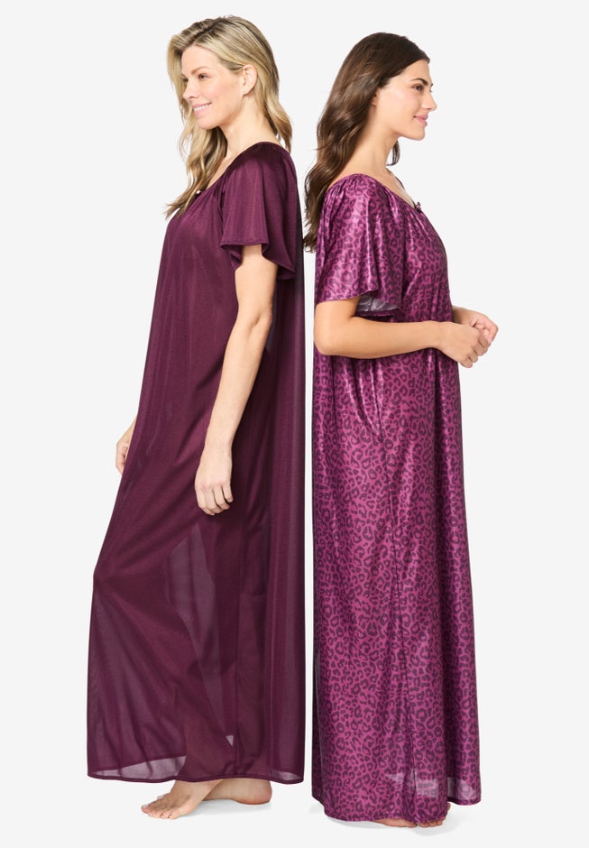 2-Pack Long Silky Gown image number 3