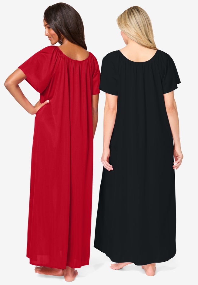 2-Pack Long Silky Gown image number 1