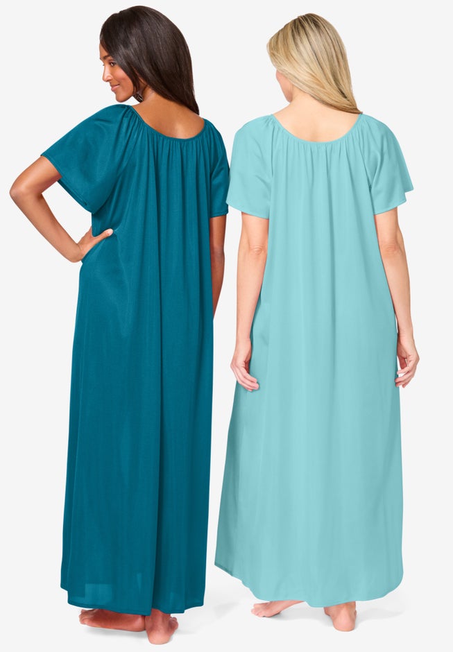 2-Pack Long Silky Gown image number 1