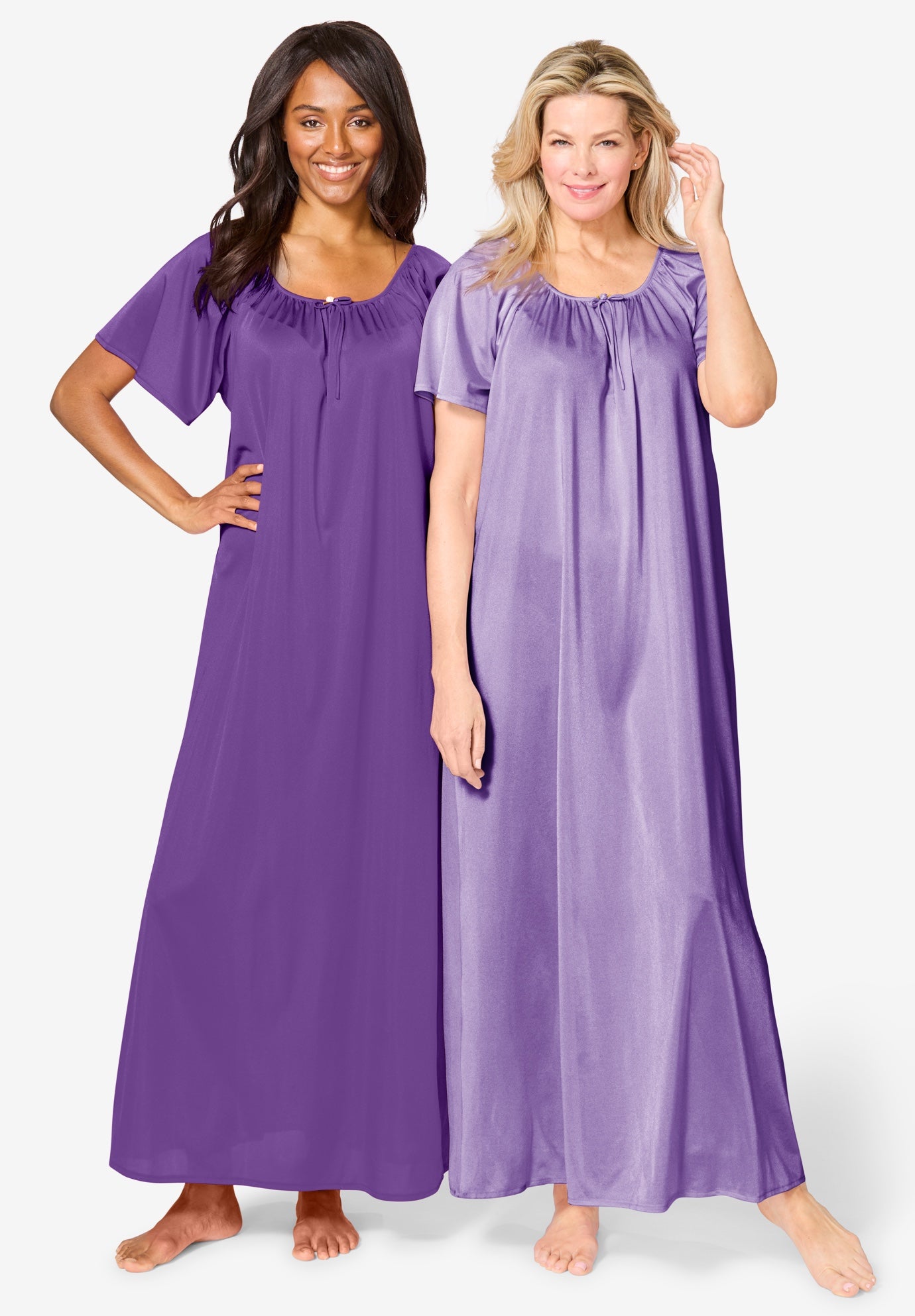 2-Pack Long Silky Gown image number 0