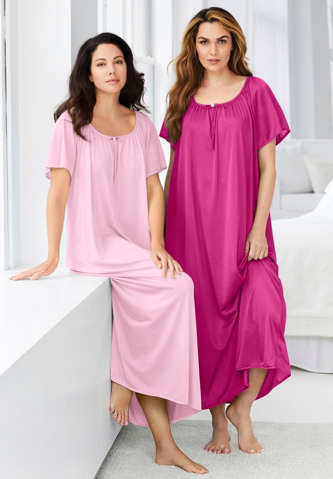 2-Pack Long Silky Gown image number 5