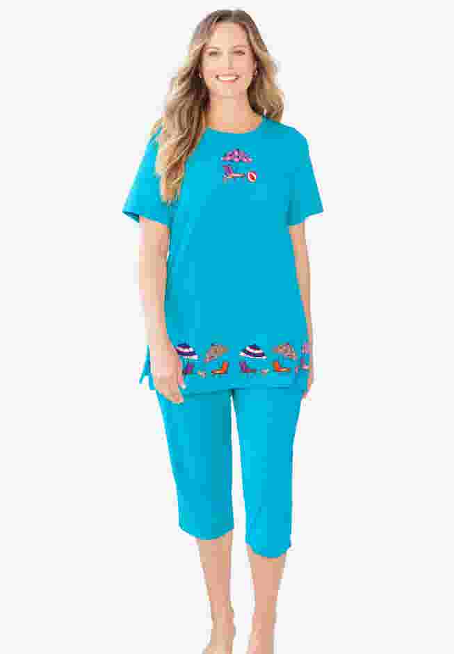 Knit Capri Sleep Set image number 0