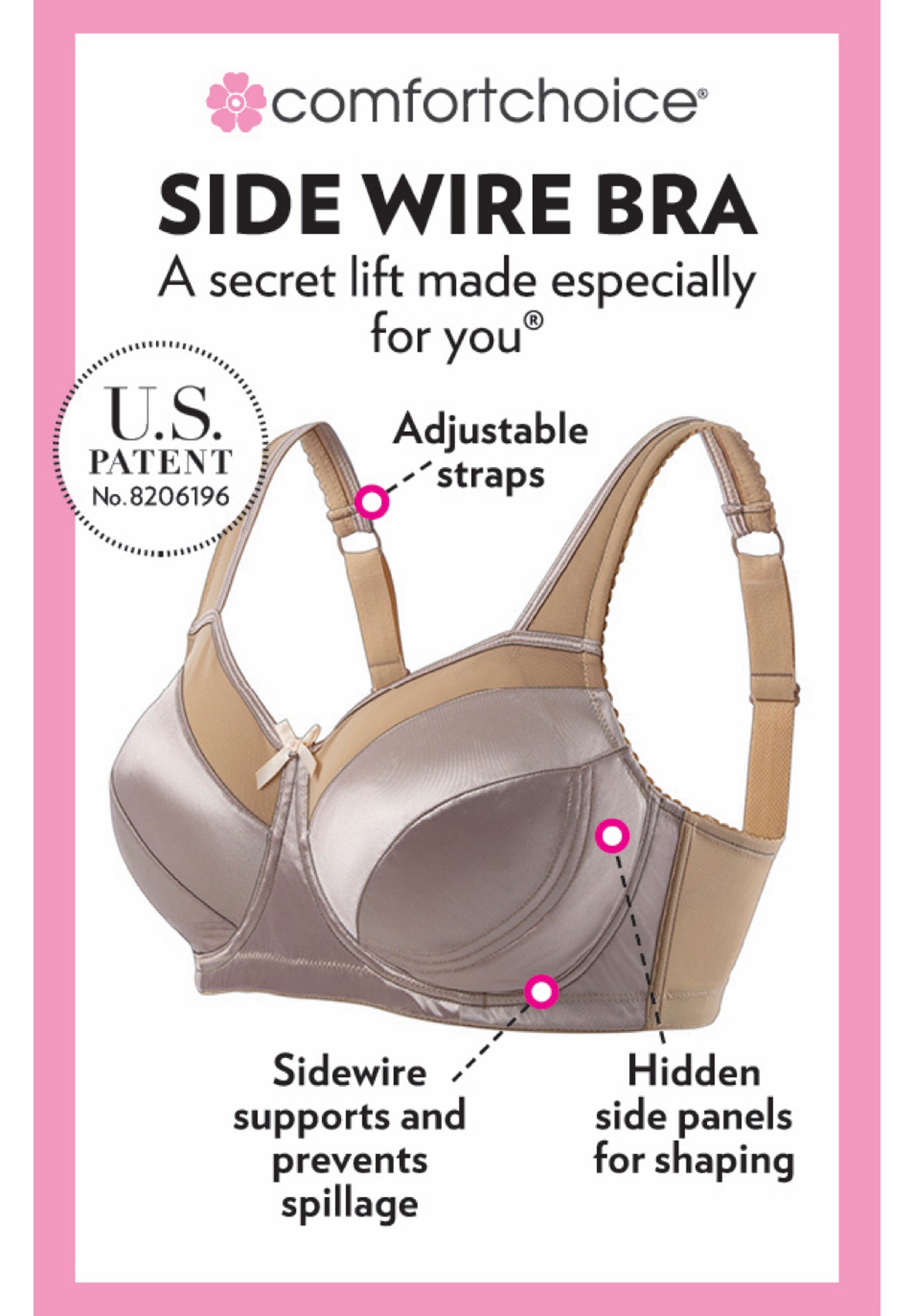 Exclusive Patented Side Wire Bra image number 3