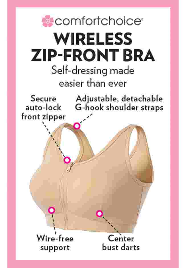 Wireless Zip Front Bra image number 5