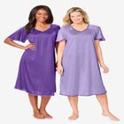 2-Pack Short Silky Gown image number null