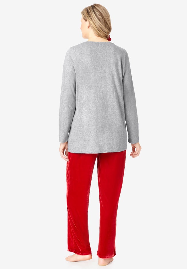 Pajama Set with FREE Velour Scrunchie image number 1