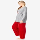 Pajama Set with FREE Velour Scrunchie image number null