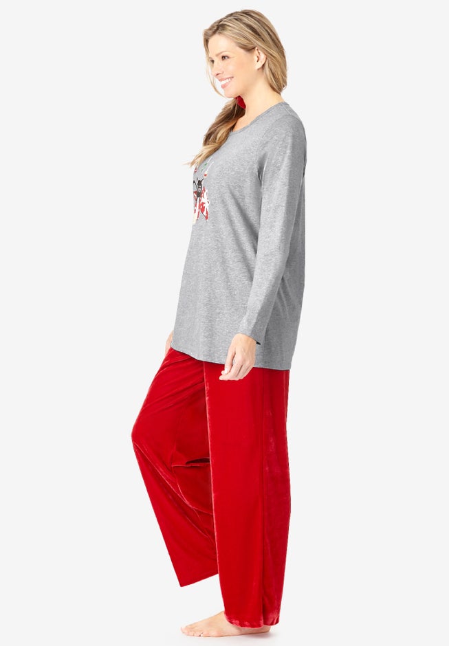 Pajama Set with FREE Velour Scrunchie image number 2