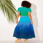 Twist Front Mesh Cut-Out Cover Up Dress image number null