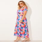 Twist Front Mesh Cut-Out Cover Up Dress image number null