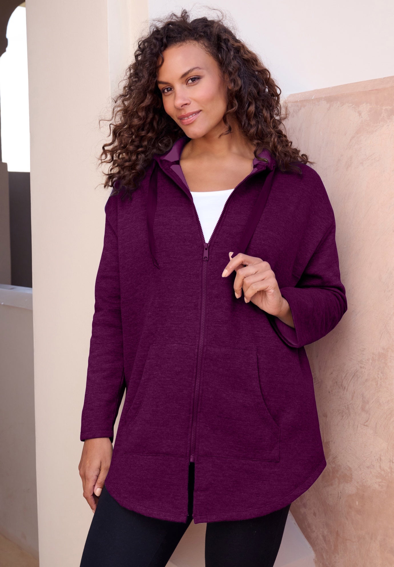 Fleece Zip Hoodie Sweatshirt image number 0