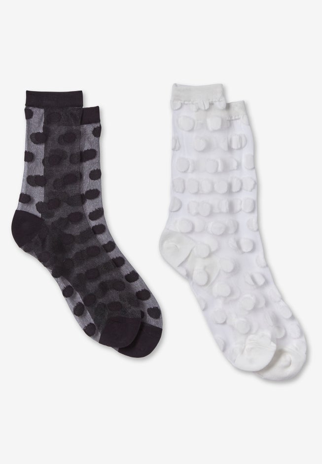 MeMoi&reg; Sheer Ankle Socks 2-Pack image number 1