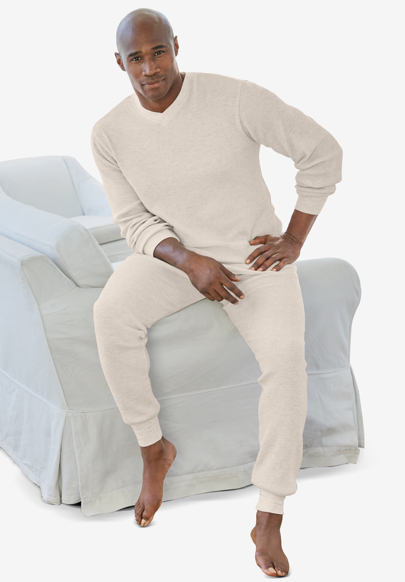 Heavyweight Thermal V-Neck Underwear Shirt image number 1