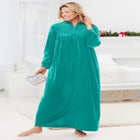 Smocked Velour Long Robe image number null