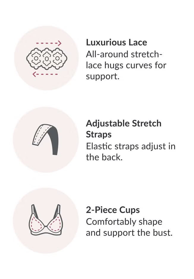 Glamorise&reg; Bramour Lexington Lace Plunge Bralette image number 4