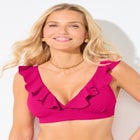 Ruffled Plunge V-Neck Bikini Top image number 3