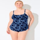 Chlorine Resistant Sarong Front One Piece Swimsuit image number 1