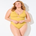 Crinkle Knot Front One Piece Swimsuit image number 3