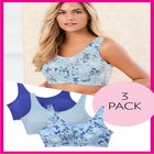 3-Pack Cotton Wireless Bra image number null